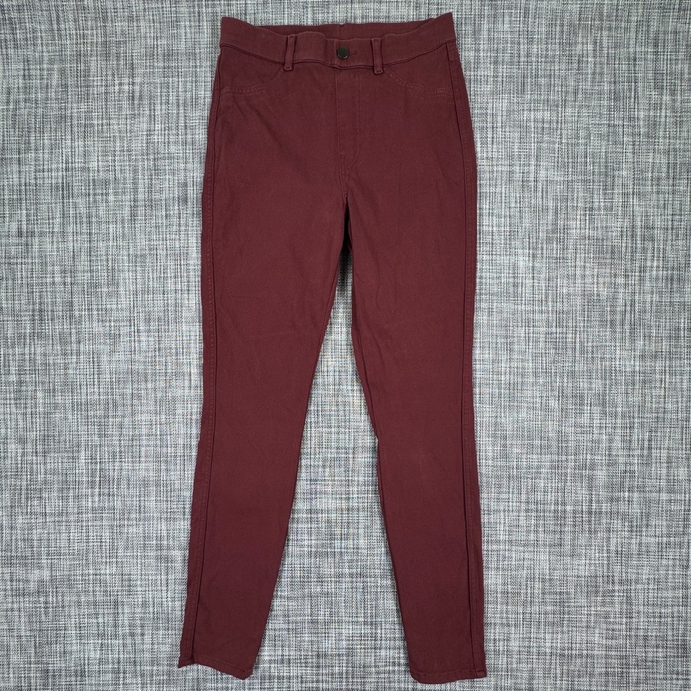 UNIQLO Women's Burgundy Skinny Pants Medium Stretch Cotton Slim Fit Chino